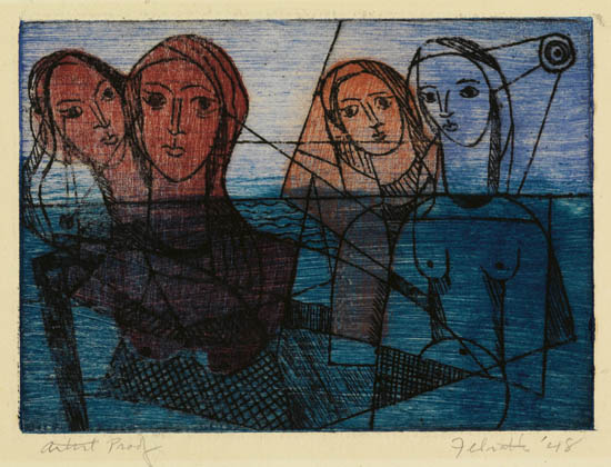 FELRATH HINES (1913 - 1993) Sea Maidens.